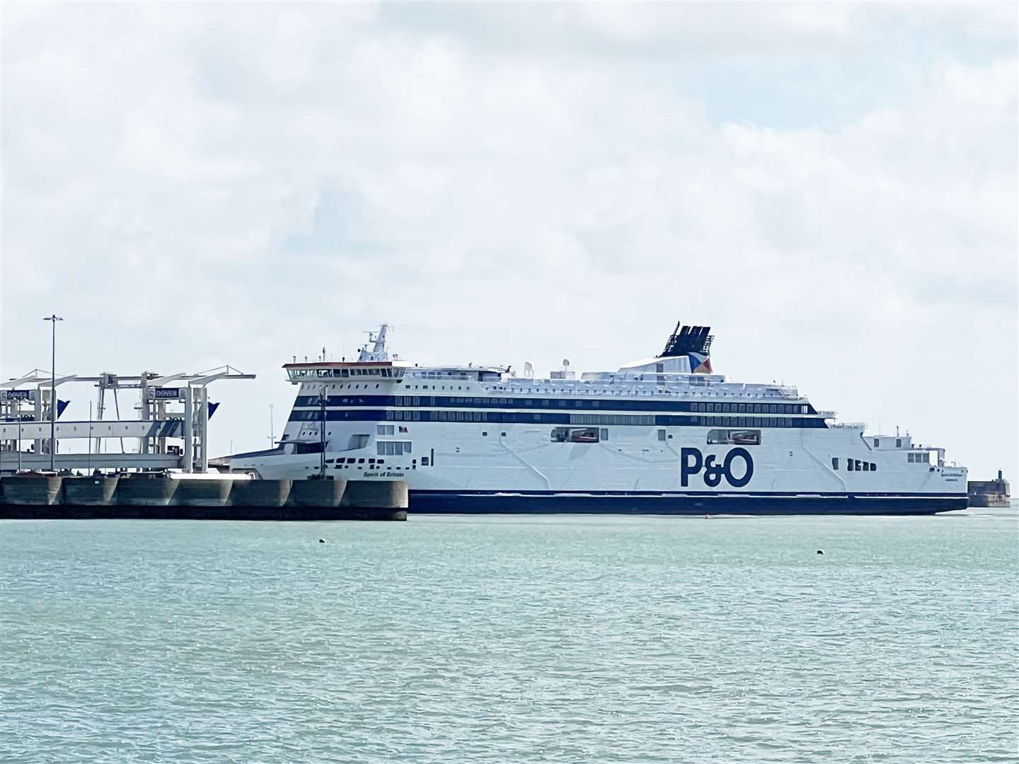 The Spirit of Britain returned to the Port of Dover after sea trials this morning. Picture: Barry Goodwin