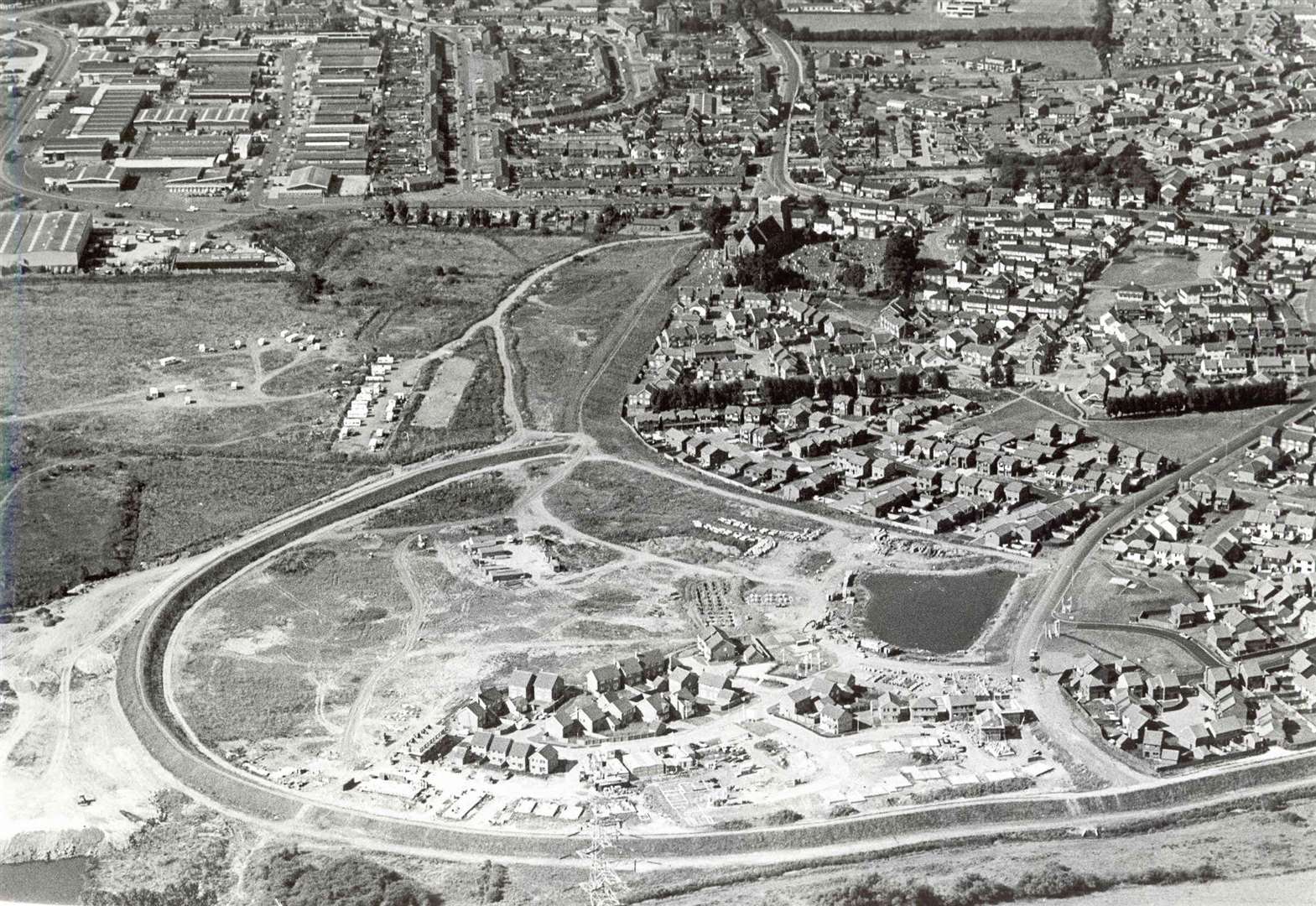 Housing being built at Milton, Sittingbourne, in 1989