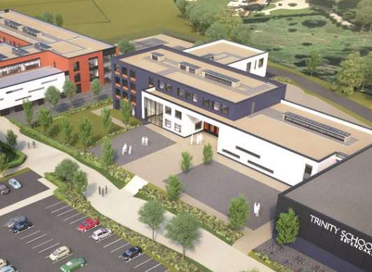 An artist's impression of what the Sevenoaks Grammar annexe and Trinity School would look like in Sevenoaks