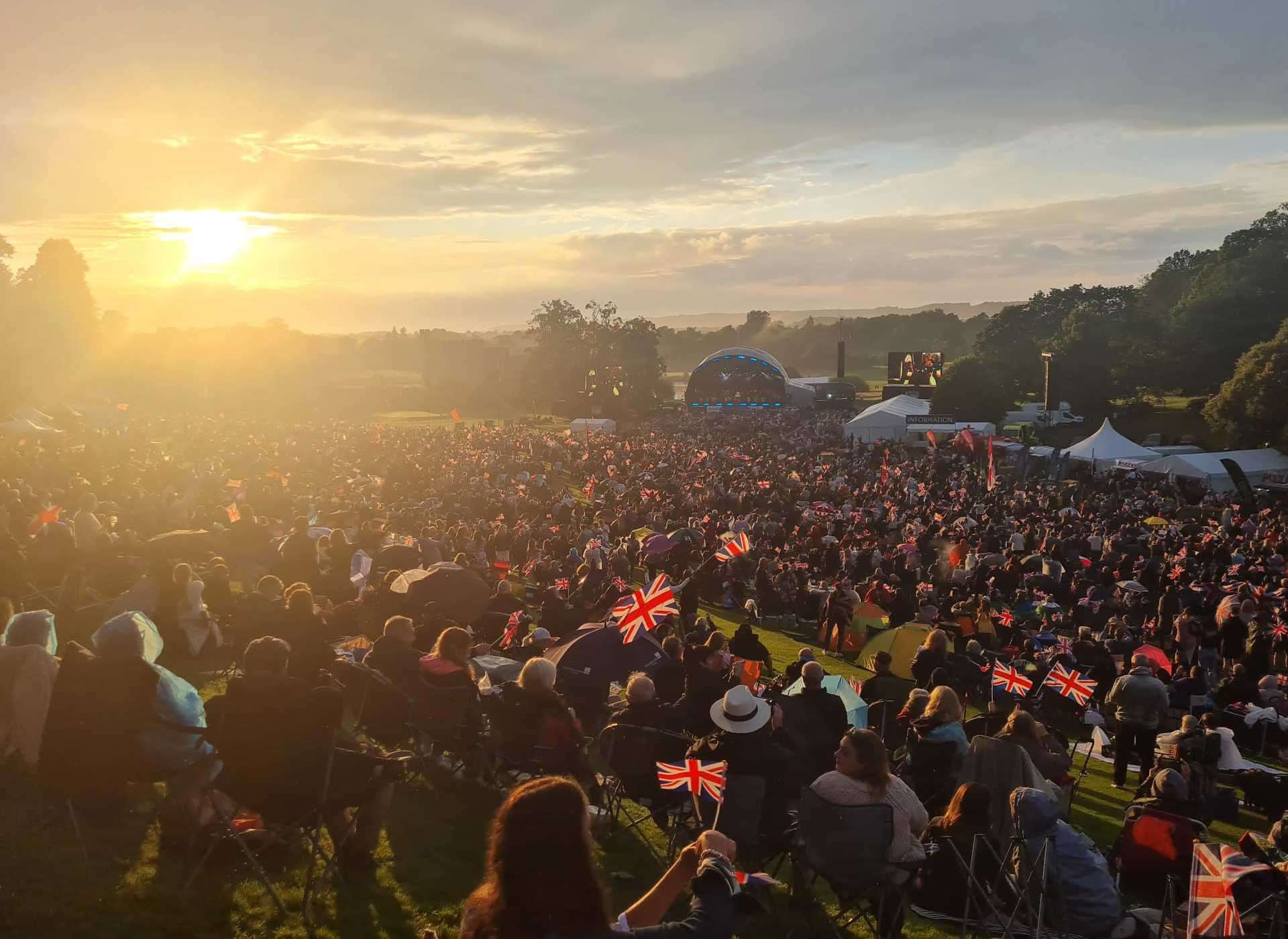 The sun eventually showed itself when the Royal Philharmonic Orchestra took to the stage