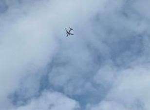 Onlookers snapped photos of the aircraft. Picture: Glen Waddison