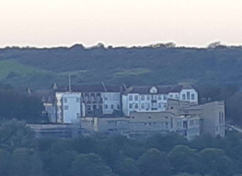 The new building as seen from the Western Heights