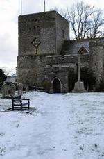 Snow sprinkled Borden Church