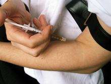 Injecting heroin