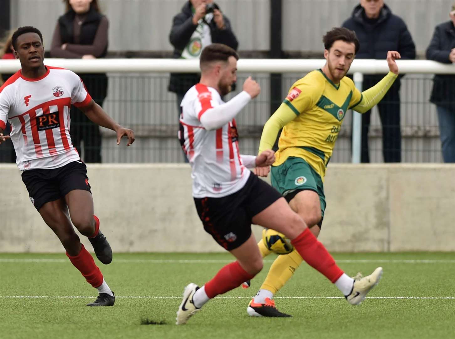 Sheppey and Ashford do battle at Holm Park last weekend Picture: Ian Scammell