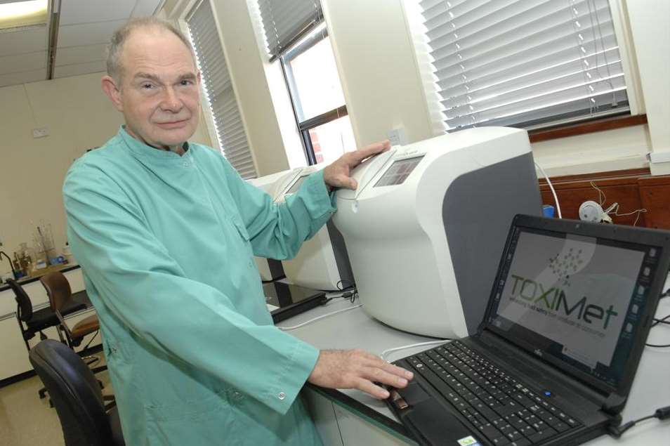 Prof Raymond Coker, founder of ToxiMet at Kent Science Park