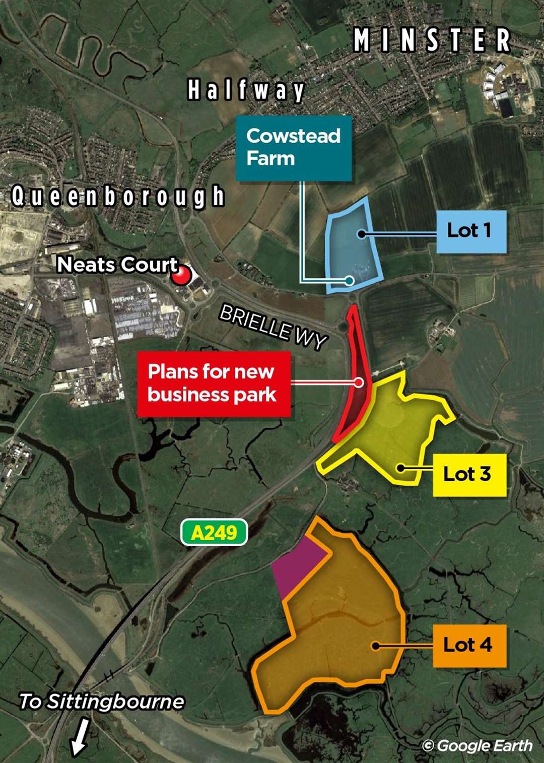 Cowstead Farm and the other lots at Cowstead Corner