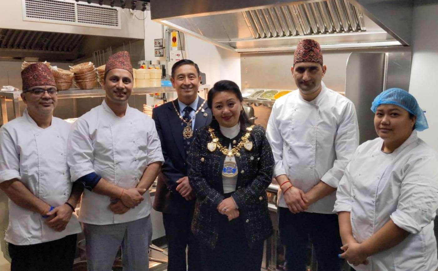 Mayor of Medway, Cllr Nina Gurung meets the team