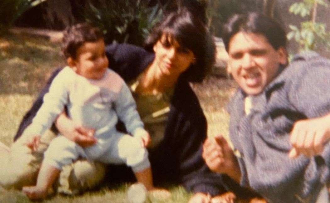 Ethsham Ul-Haq Ghafoor is seen with his family (Notts Police/PA)