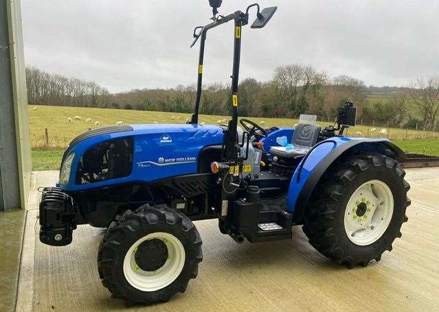 A New Holland tractor has been stolen in a barn burglary near Sevenoaks. Picture: Kent Police