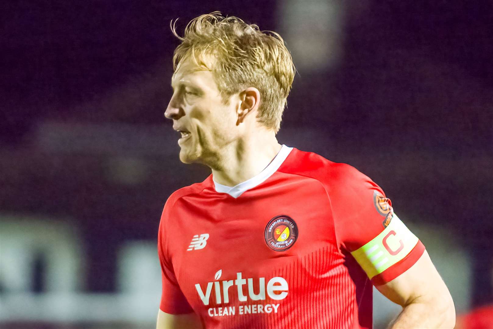 Josh Wright - has signed a deal to stay at Ebbsfleet for a further year. Picture: Ed Miller/EUFC