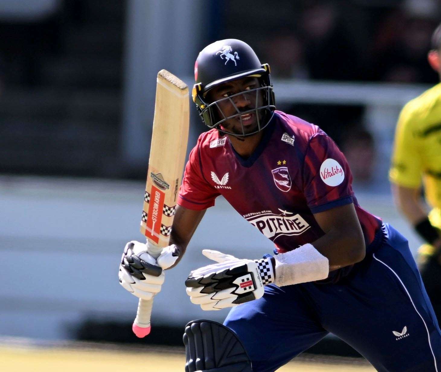 Tawanda Muyeye - the Kent Spitfires batsman has headed off to The Hundred competition in fine form. Picture: Barry Goodwin