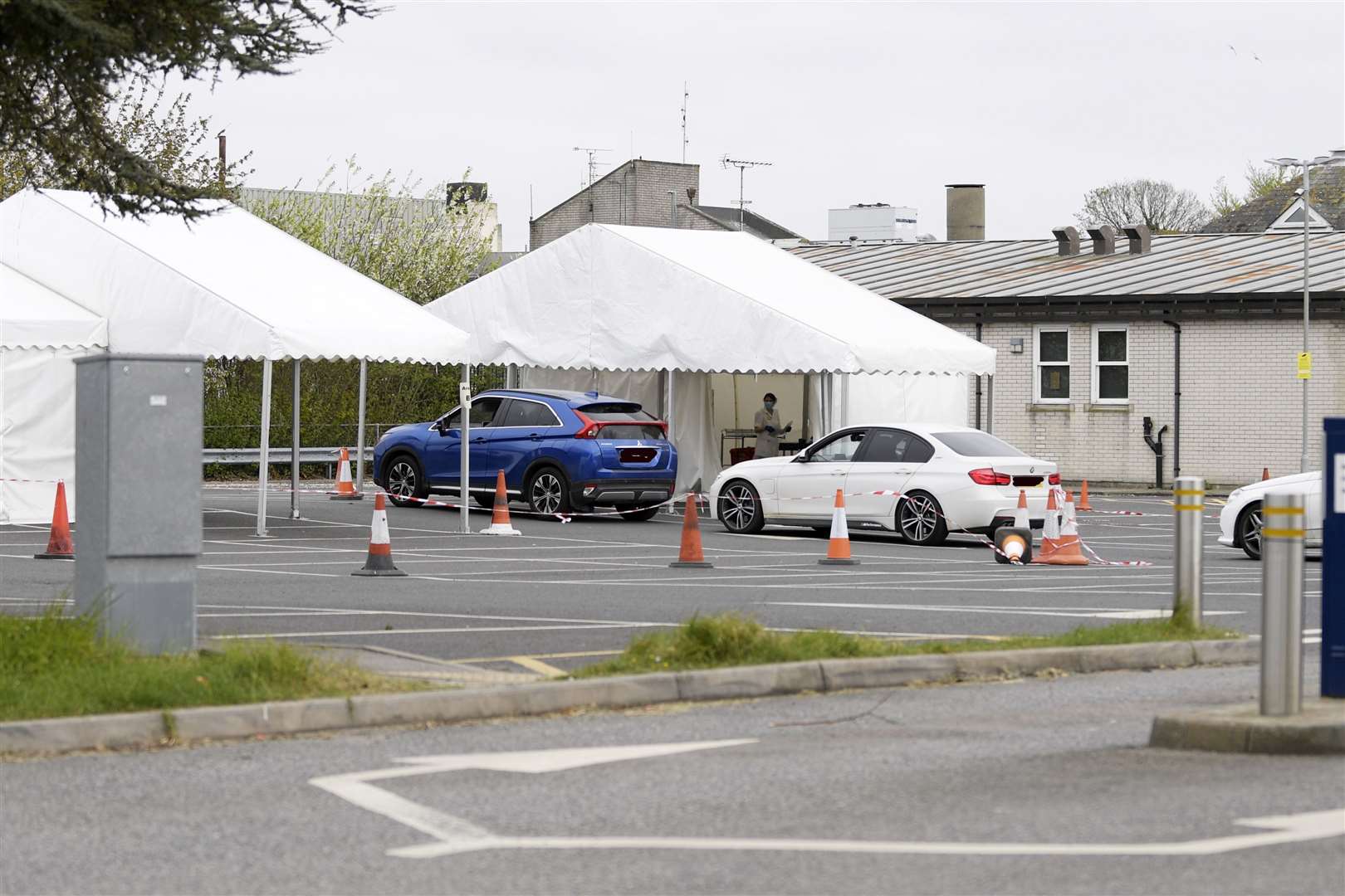 The testing station at the Kent and Canterbury Hospital