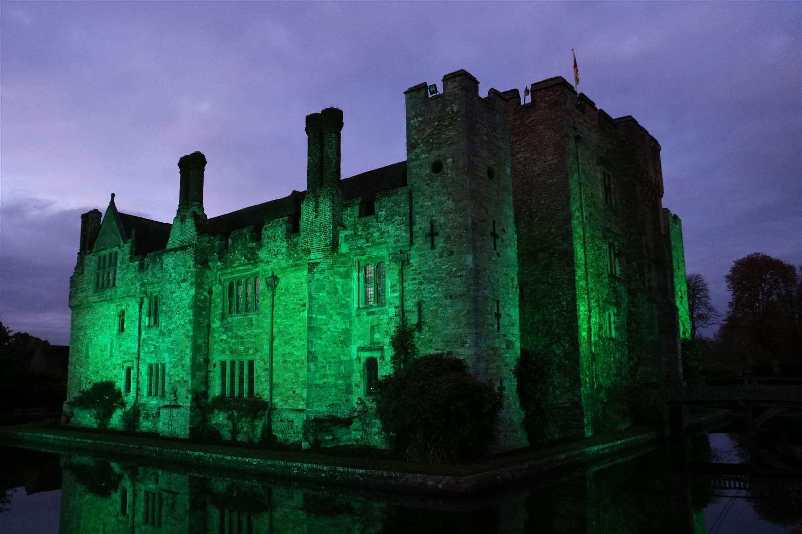 Hever Castle after dark