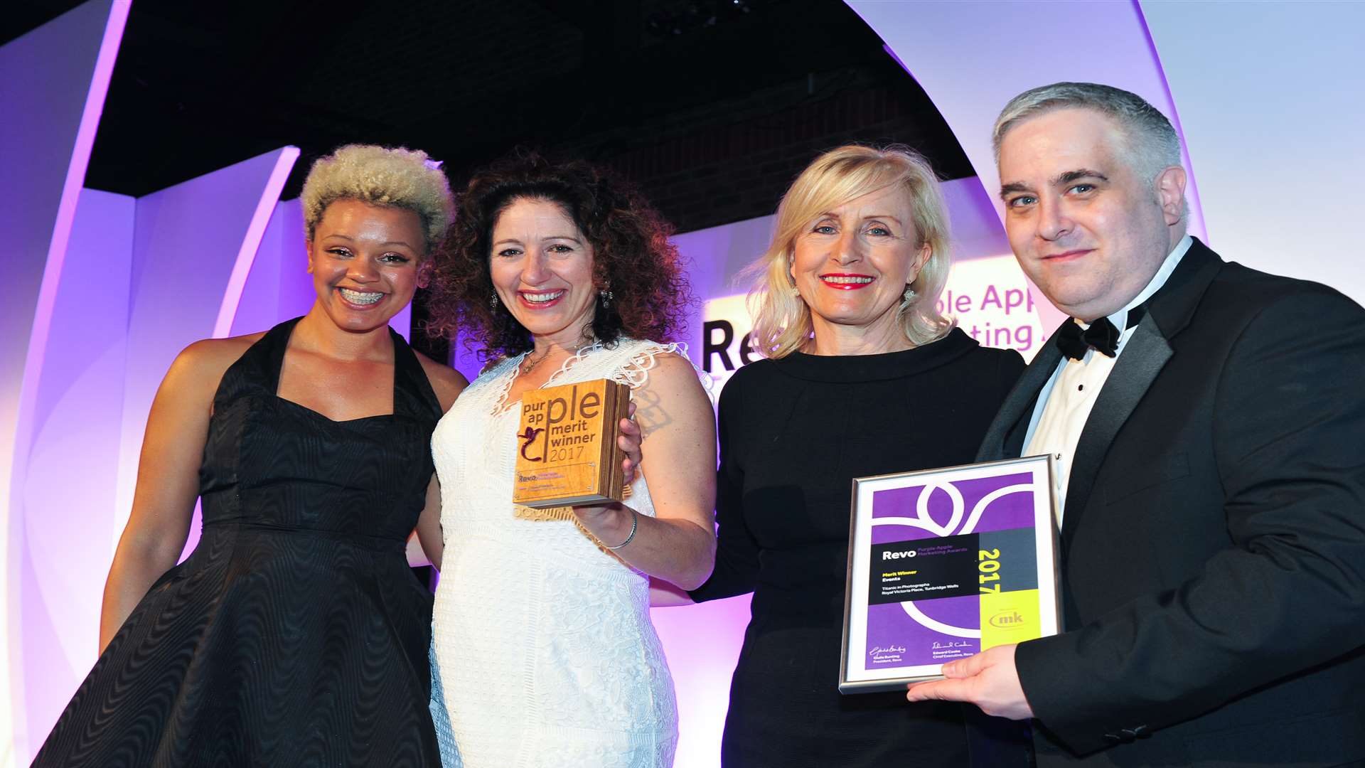 Gemma Cairney, Nicky Blanchard (RVP Centre Manager), Giulia Bunting (Revo President) and Marc Burchett (RVP Marketing Manager)