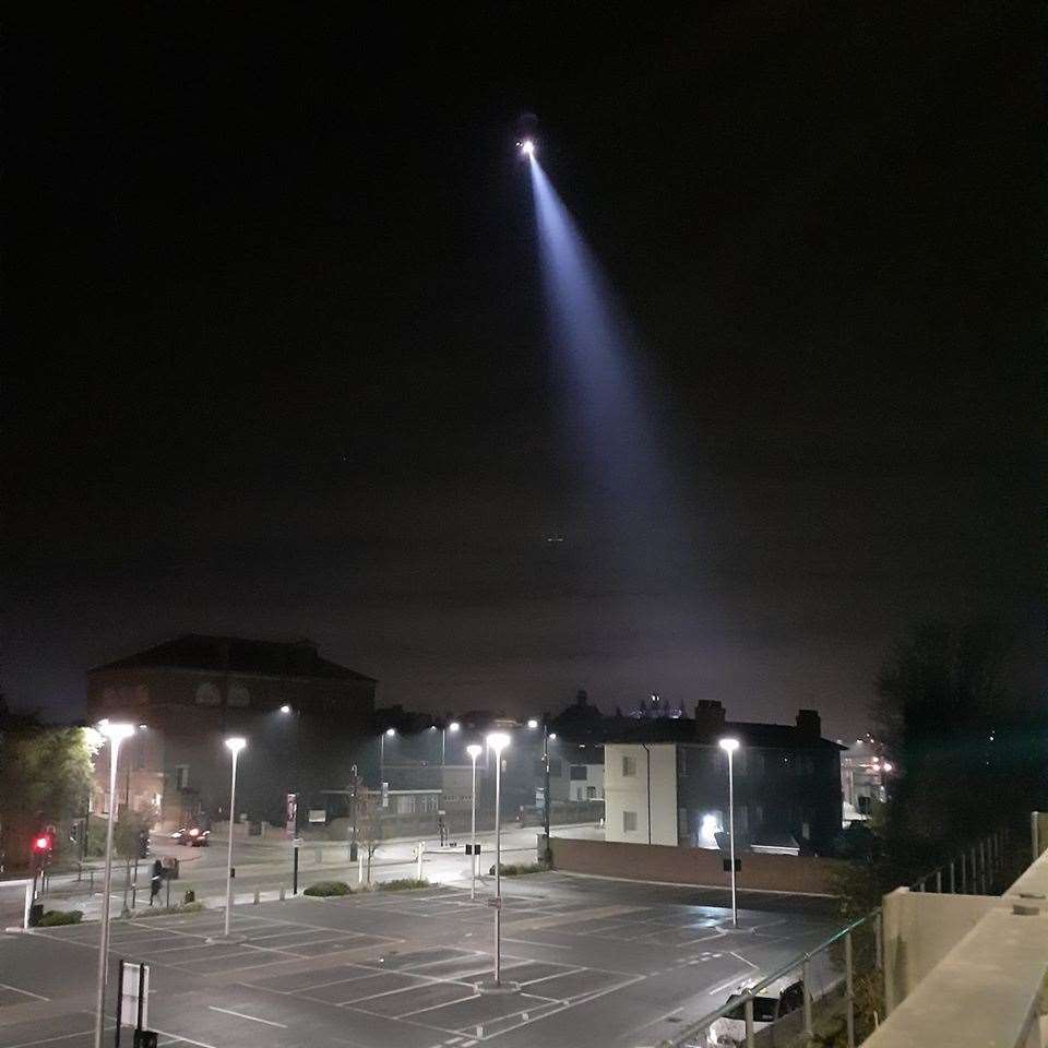 Helicopter searches Corporation Street, Rochester. Pic: Jeremy Clitheroe