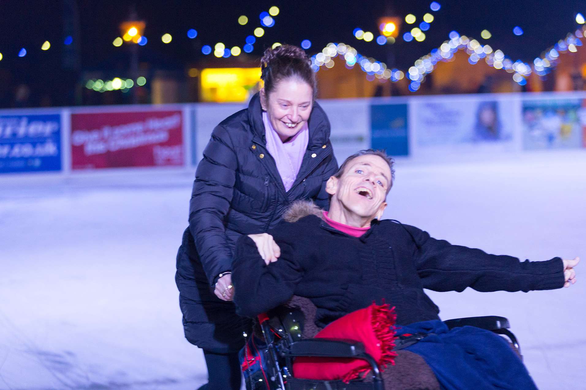 Visitors enjoy the ice rink. Picture: David Bartholomew