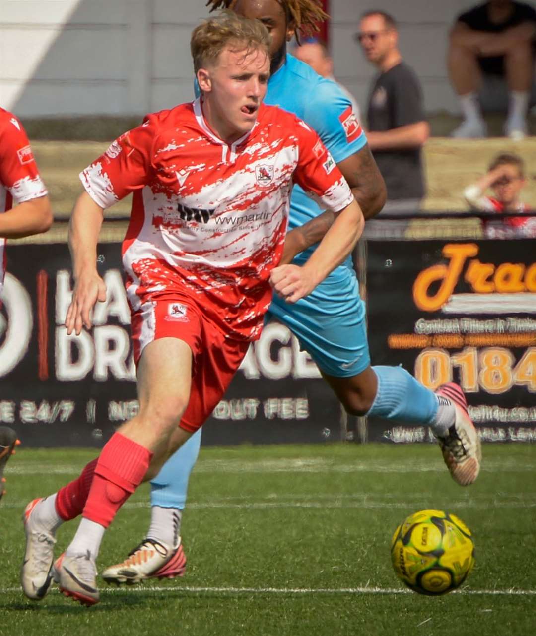 Ramsgate's Benny Bioletti - netted in the first half before he hobbled off in the second during their 5-0 weekend win over Sheppey. Picture: Stuart Watson