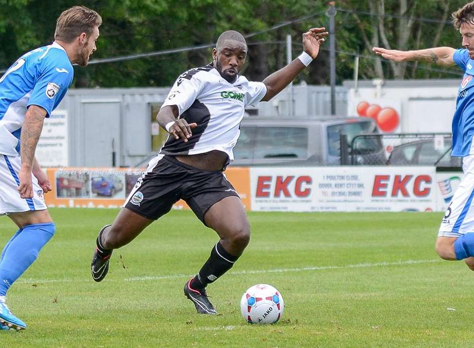 Nathan Elder in action for Dover earlier this season .Picture: Roger Charles