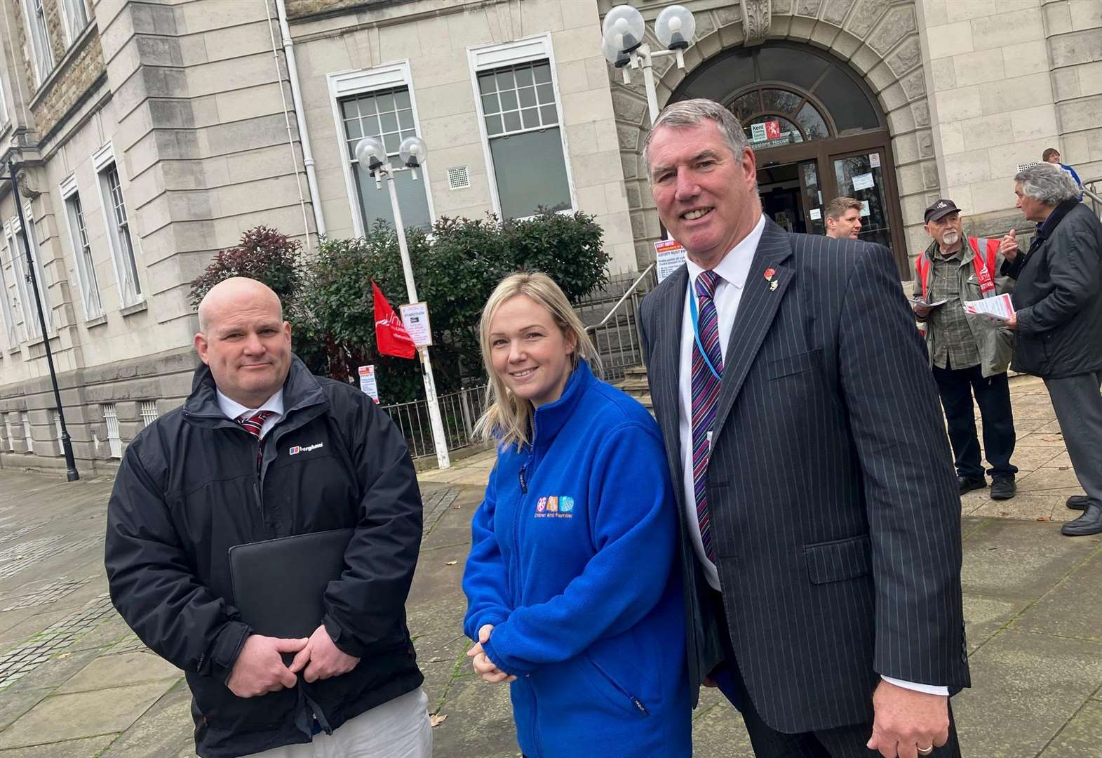 Seashells CEO Jim Duncan, Kate Townsend Blazier and local KCC councillor Mike Whiting