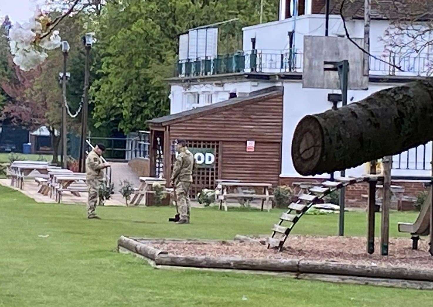 A First World War bomb was found in the grounds of The Appleyard in Gore Court Road, Sittingbourne