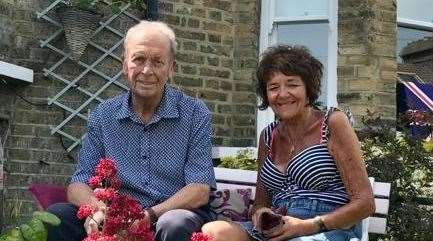 Kevin and Nicola Gearey sheilding in their home