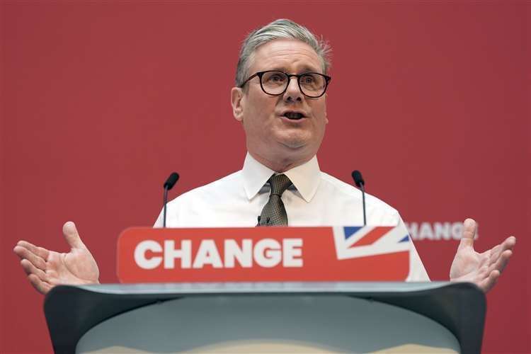 Labour leader Sir Keir Starmer unveiling the party's manifesto (Stefan Rousseau/PA)