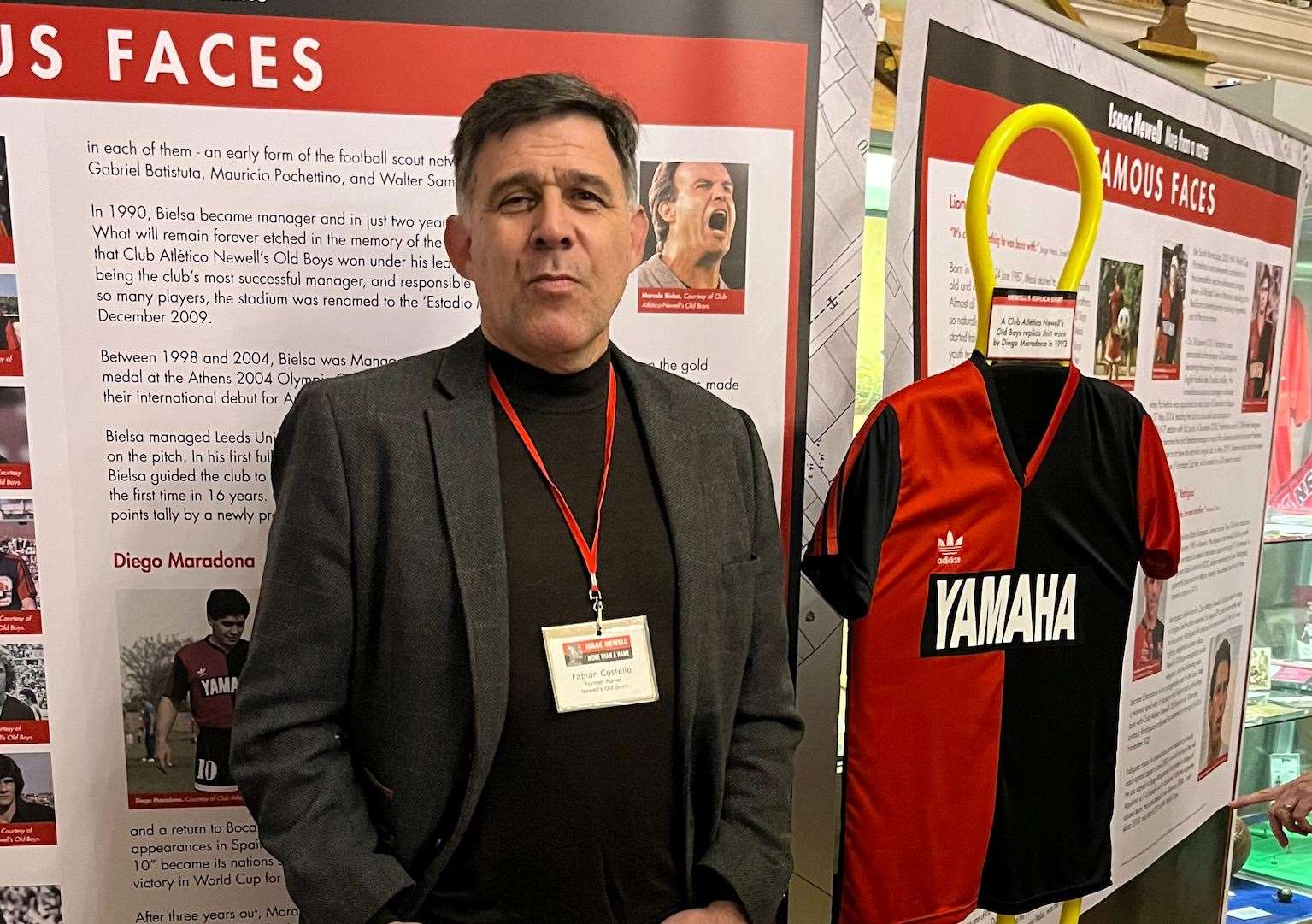 Fabian Costello, a former player of Newell’s Old Boys, at the launch of the exhibition. Picture: Medway Council (60589877)