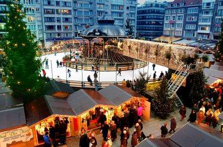 A view of Ostend at Christmas