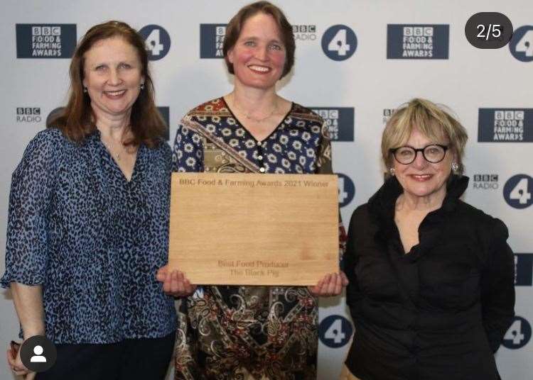 Lizzy Douglas with judges Angela Hartnett and Sheila Dillon Picture: Lizzy Douglas