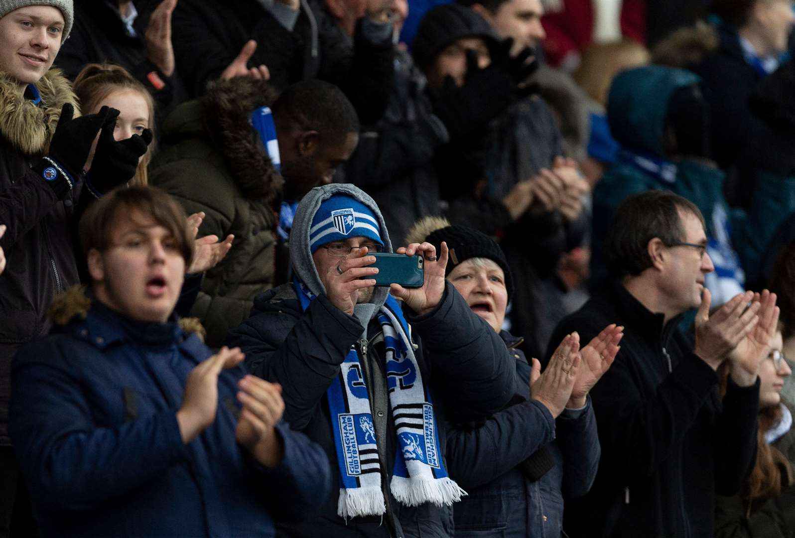 The Gills supporters making their way to Blackpool face a long night Picture: Ady Kerry