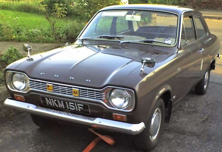 The stolen 1968 Ford Escort Mk 1 that was swiped from Andy Hills' driveway in Minster