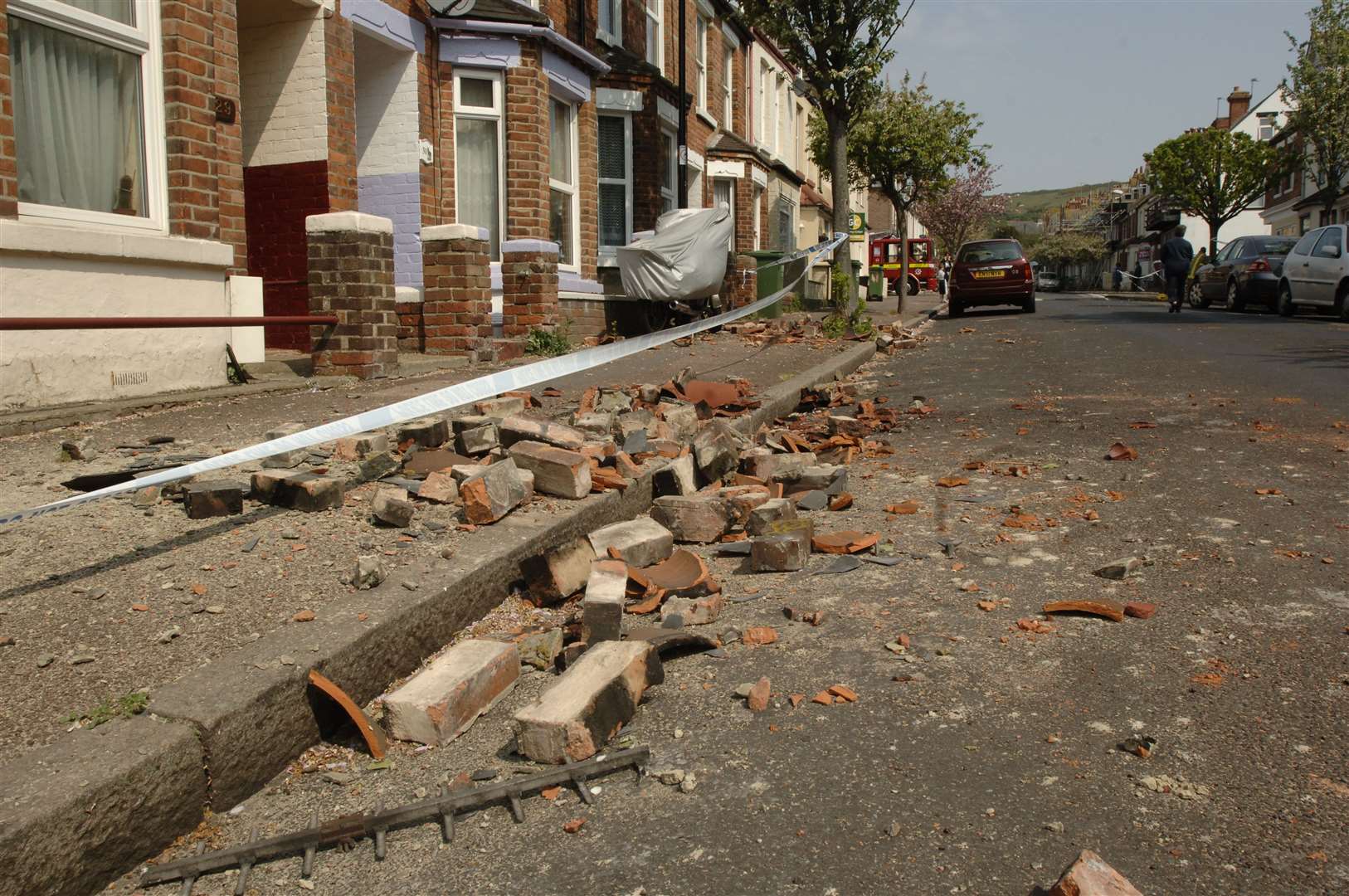 There was a fair amount of structure damage caused to property when the ground shook