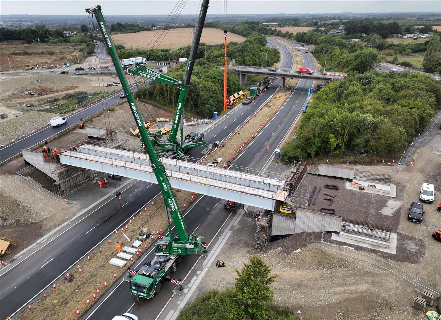 The old and new Grovehurst bridges over the A249 near Iwade and Kemsley. Picture: Phil Drew