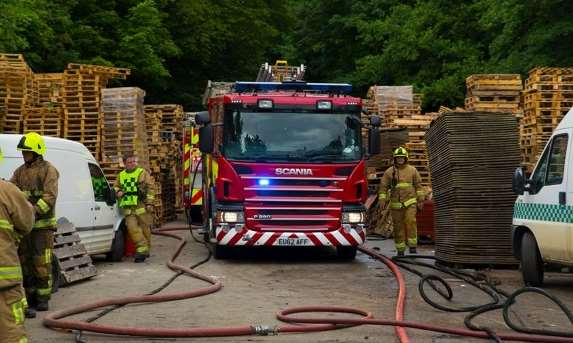 Fire crews at the scene. Picture: Kent Fire and Rescue