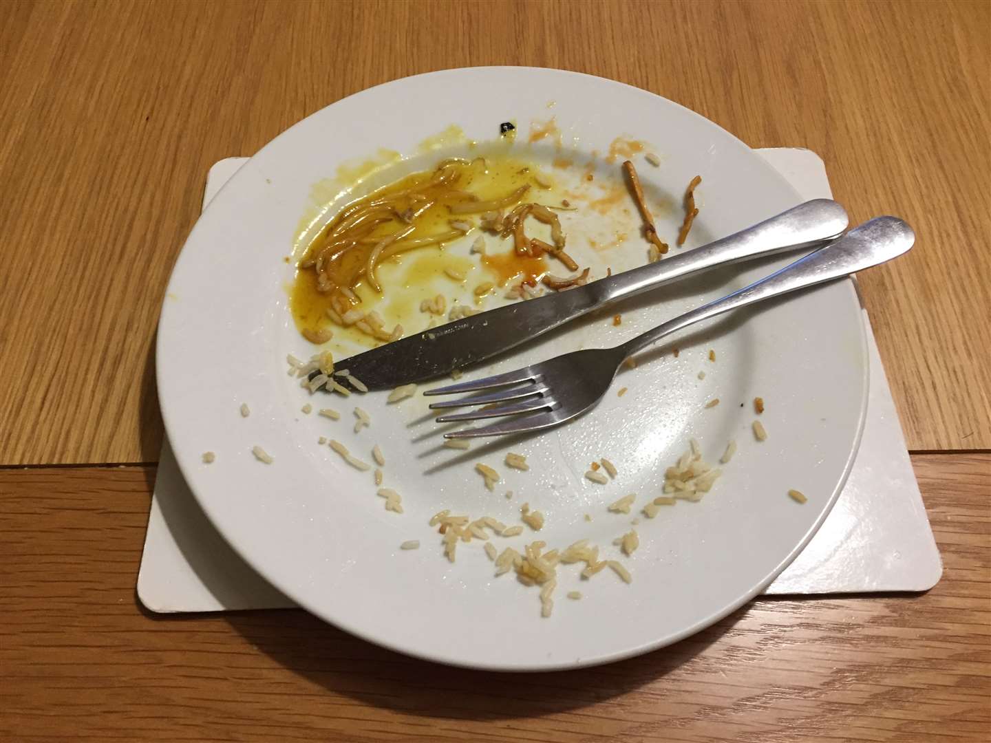 I ate everything on my plate