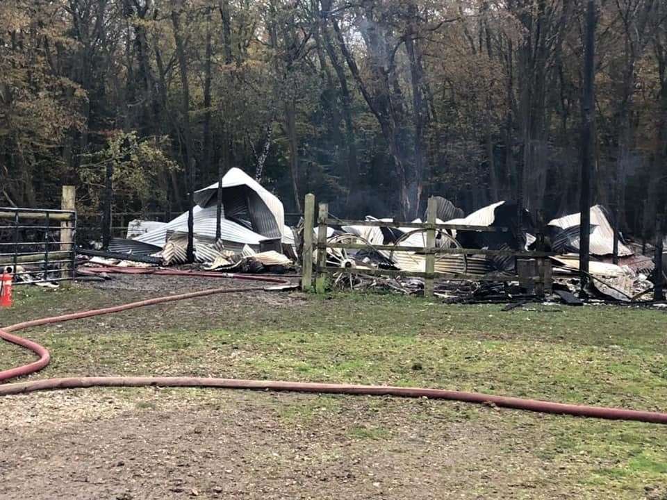 The devastation left with after the fire. Picture: Laredo Western Town