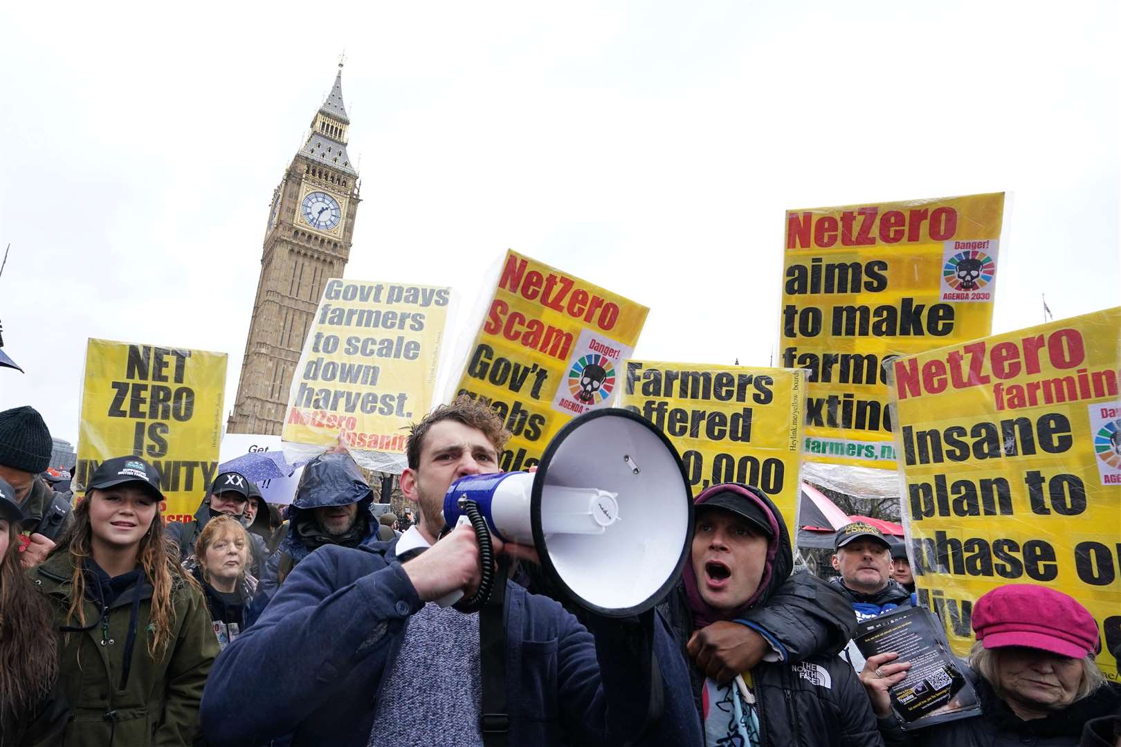 Farmers protest in central London (Gareth Fuller/PA)