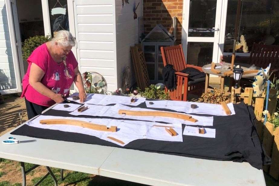 Sue Budgen at work in the garden