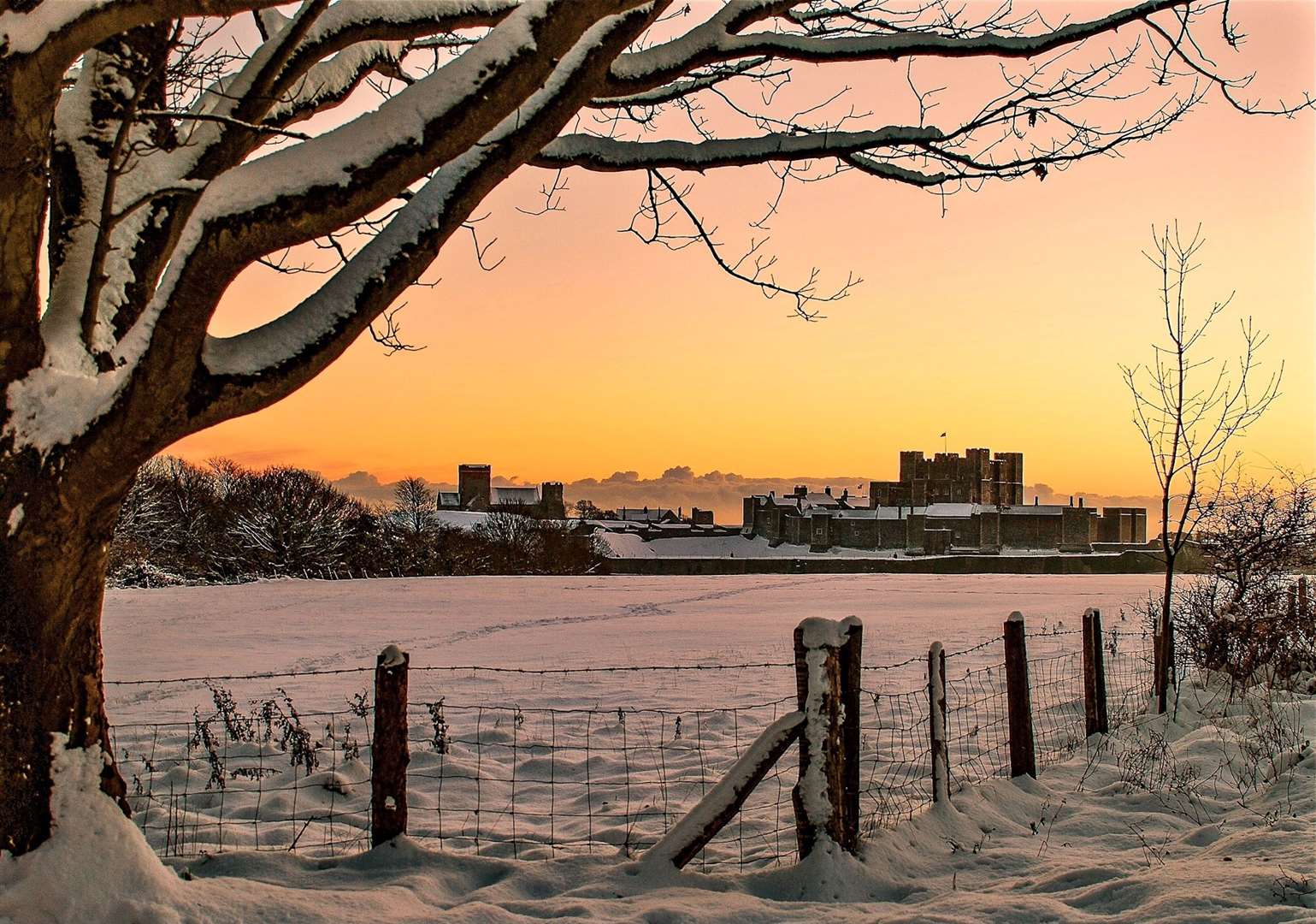 David Stearn's Snow and Dover Castle was runner up and represents December in the Mercury Calendar 2021