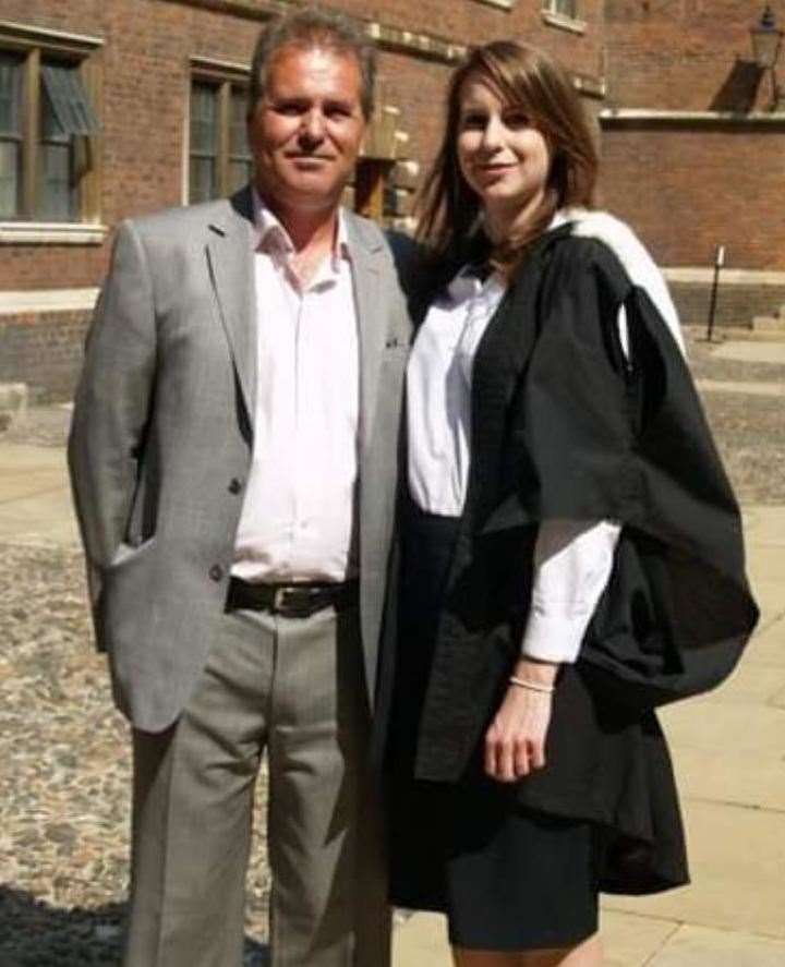 Steve with his daughter Rebecca Corke. Picture: Gillian Corke