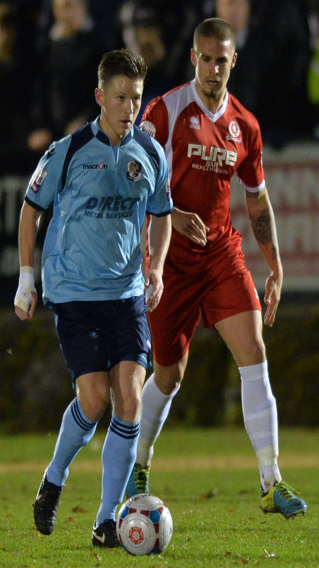 Andy Pugh on his Dartford debut against his former club Picture: Keith Gillard