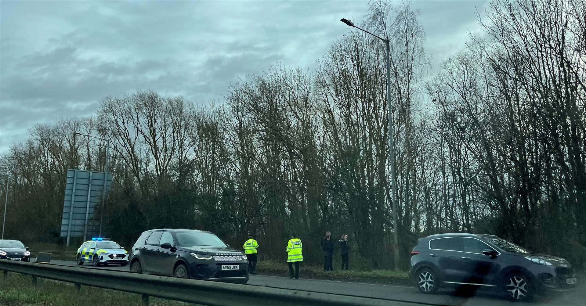 One lane is blocked on the A2070 Bad Munstereifel Road