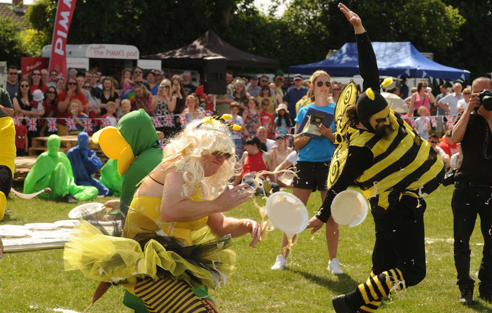 Contestants will be ducking and diving at the World Custard Pie Championships again Picture: Steve Crispe