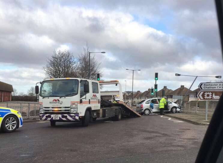 Two lanes of traffic are now closed heading towards Chatham.