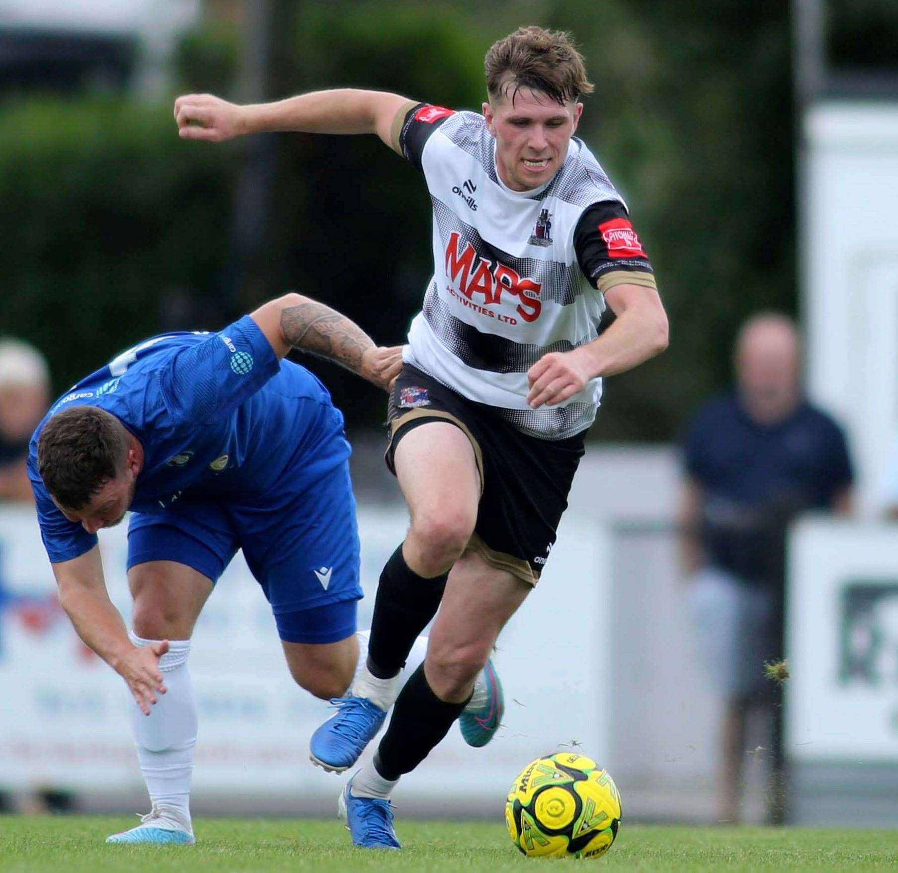 Alfie Foster - was sent off in the early stages of Deal’s 5-3 Isthmian South East defeat at Eastbourne on Saturday. Picture: Paul Willmott