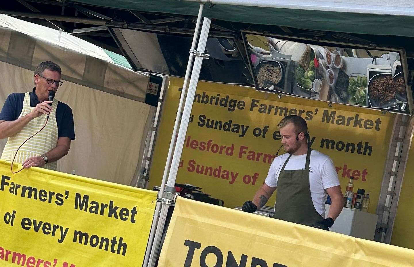 Ben Beatty, who also specialises in cooking BBQ food, during a live demonstration. Picture: Facebook / Ben's Kitchen