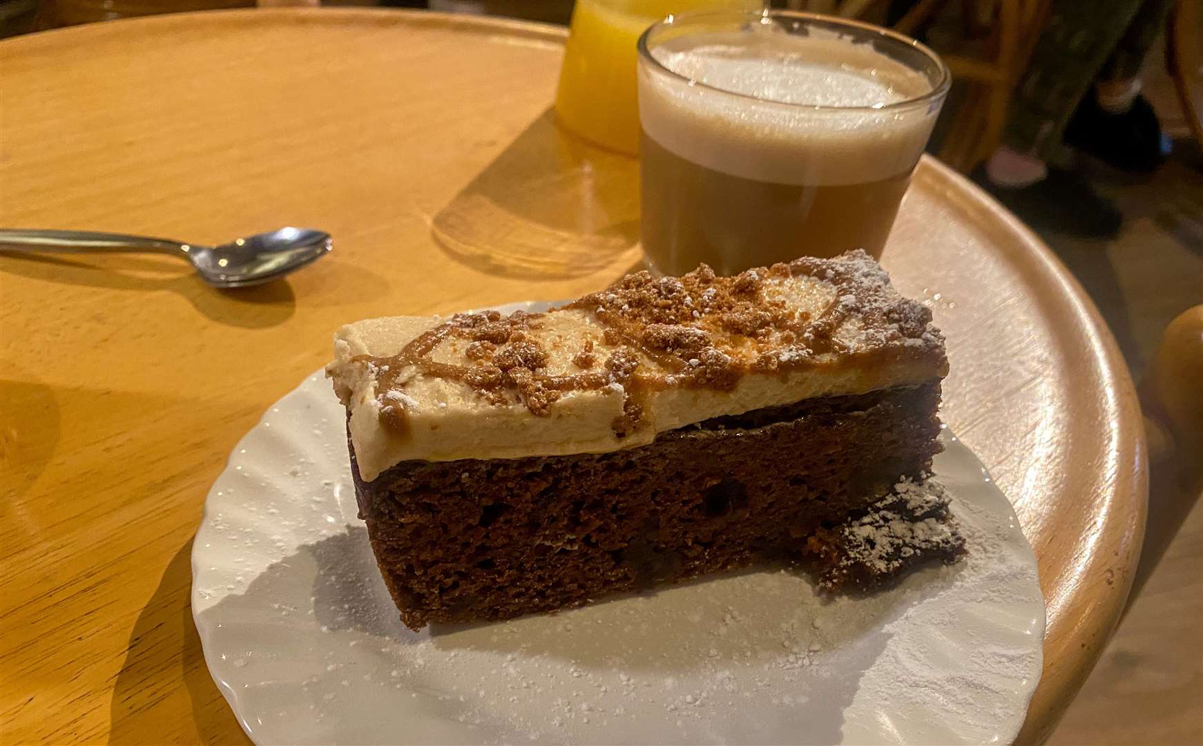 We managed to eat our sticky toffee cake before the cats got their paws on it