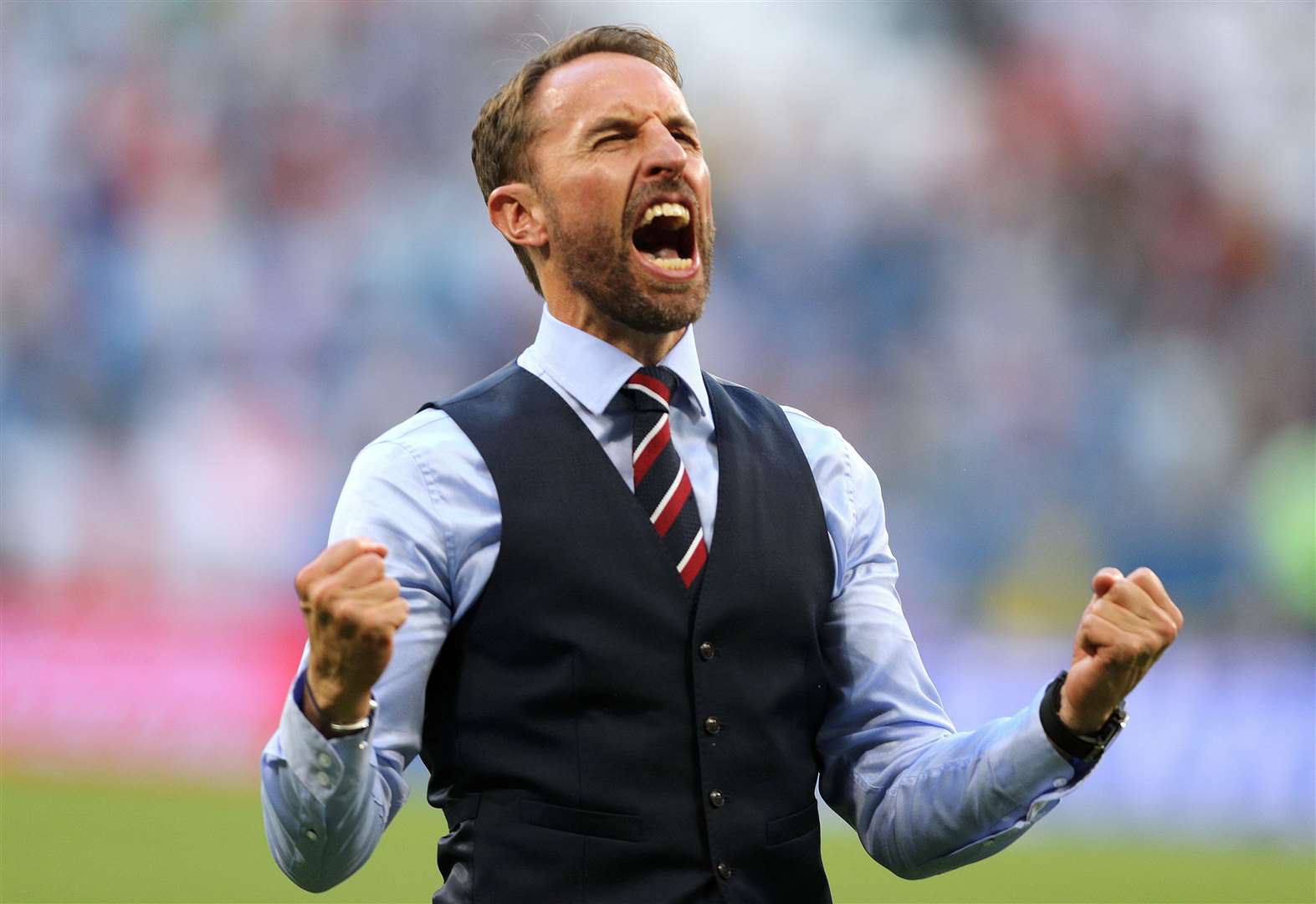 Fans sang Gareth Southgate's name at the Folkestone Harbour Arm. Picture: PA Wire