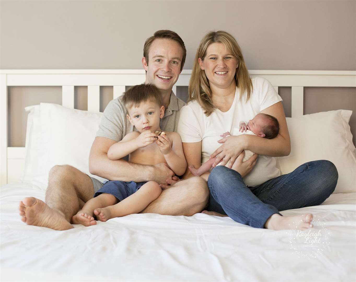 Parents Richard and Charlotte with their son Elliot and daughter Octavia